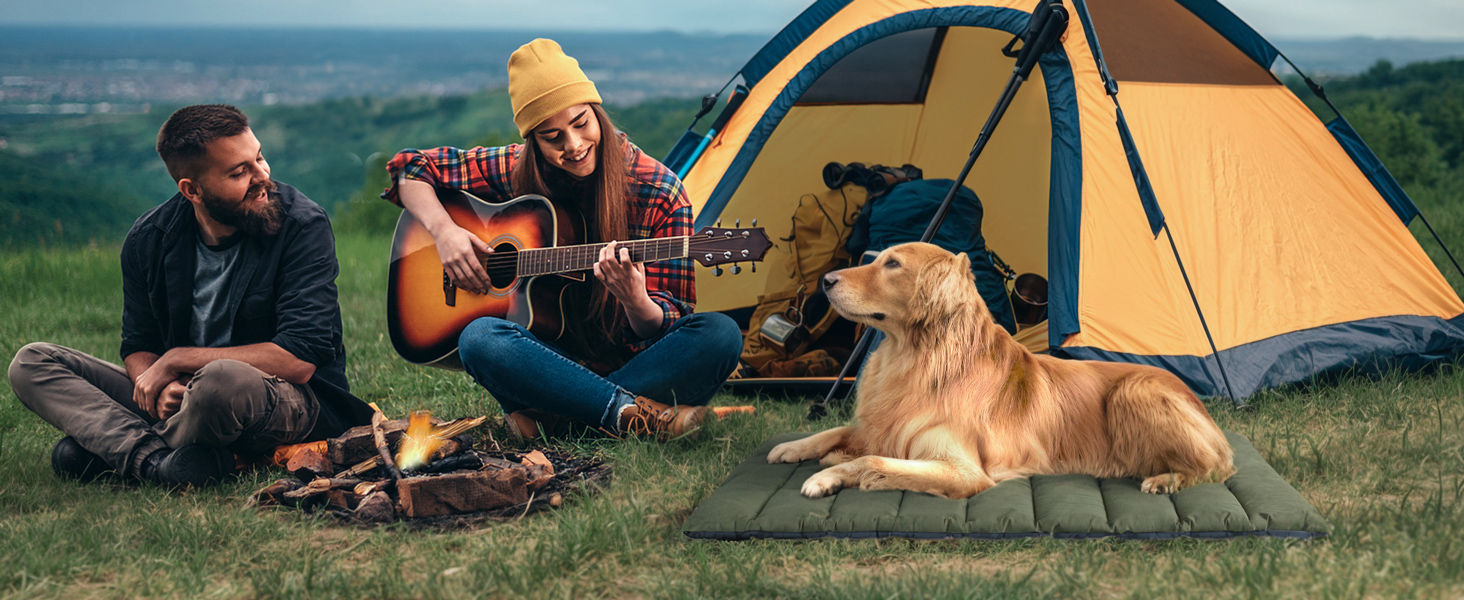 Підстилка для собак WESTERN HOME Outdoor: водовідштовхувальна, портативна, 110x68 см (Оливковий)