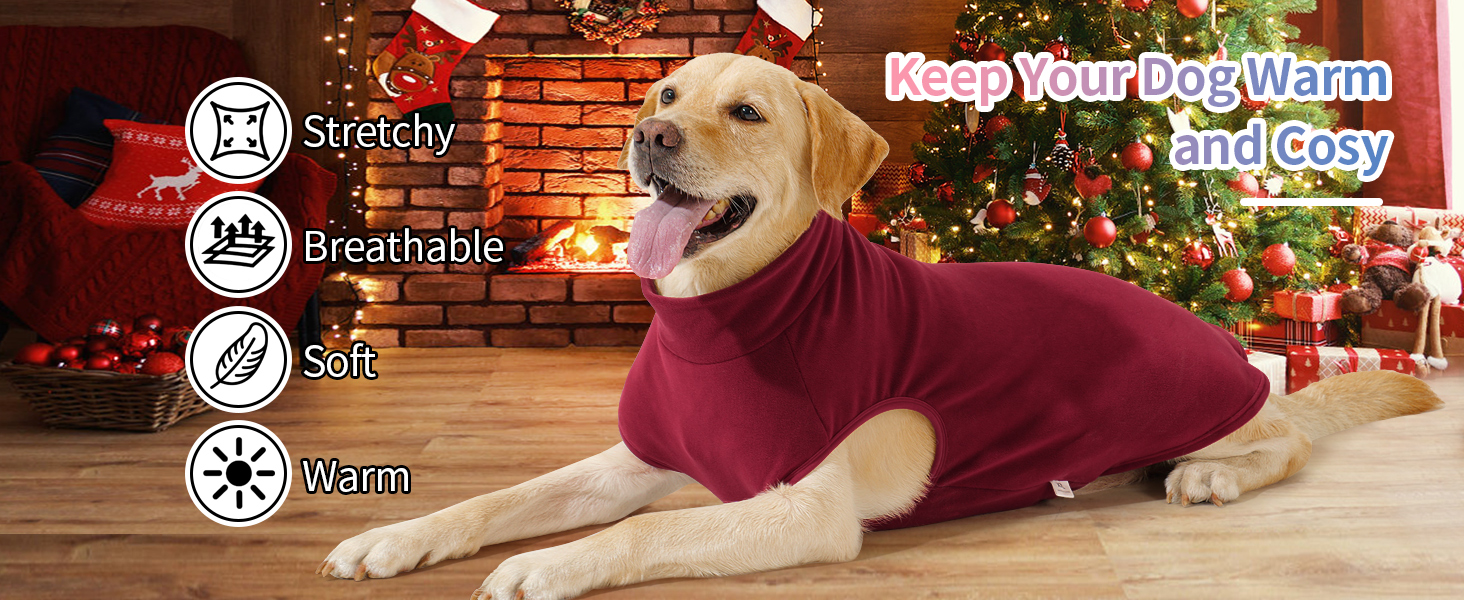 Пуловер для собак HEYWEAN: теплий флісовий костюм для маленьких, середніх та великих собак XL, синій