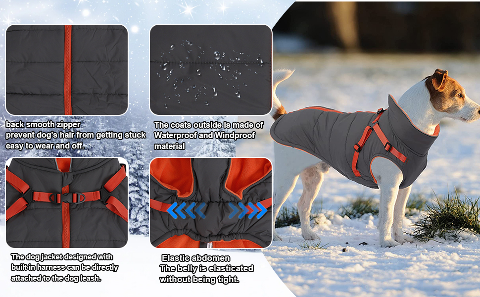 Зимова куртка для собак, жилет, водонепроникна, світловідбиваюча, з флісовою підкладкою, костюм для маленьких собак на вулицю з персоналізованою нашивкою, помаранчевий колір, XL (довжина спини 44 см), XL (персоналізований)