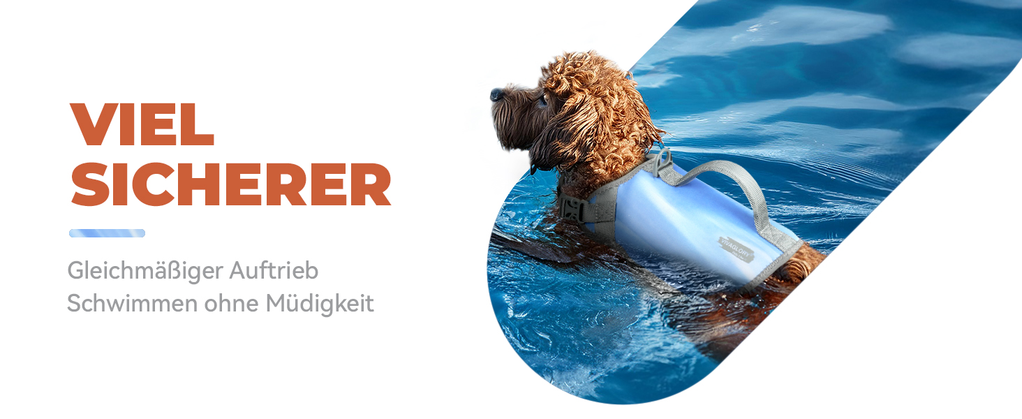 Жилет рятувальний для собак VIVAGLORY Neoprene, блакитний, розмір S (51-56 см)