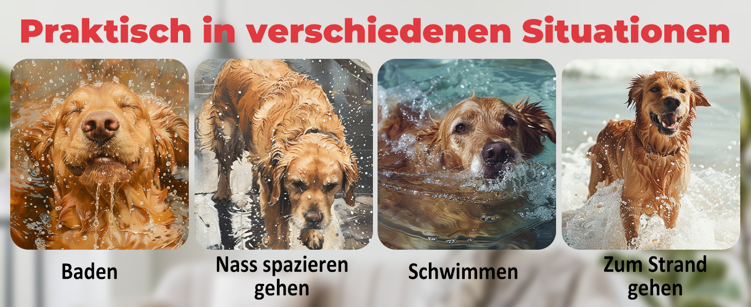 Рушник для собак з мікрофібри, рушник для собак середніх та великих порід, швидковисихаючий, рушник для собак з клямками (Dunkel XXL) (2XL, Червоний)