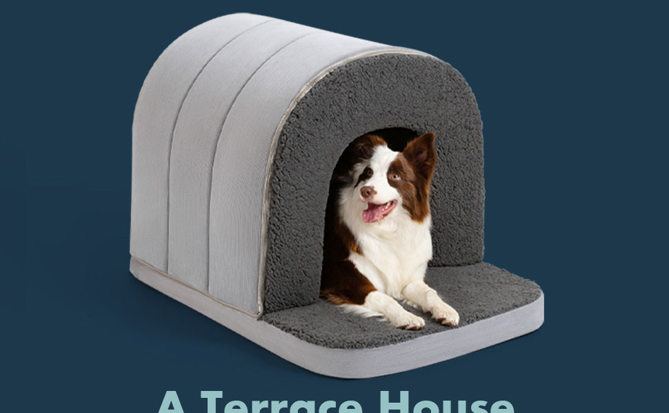 Ортопедичне собаче ліжко Pelzin - будиночок для собак з піною типу 