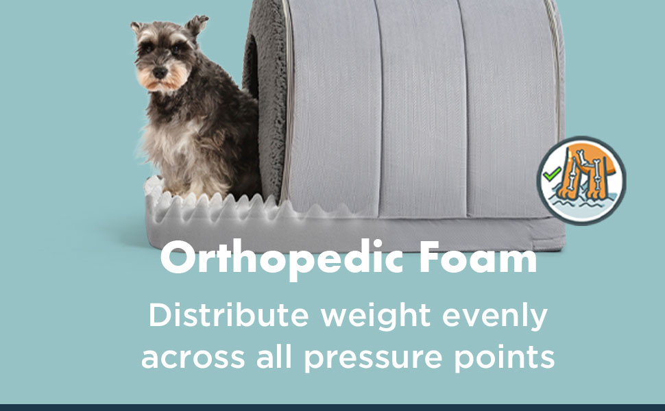 Ортопедичне собаче ліжко Pelzin - будиночок для собак з піною типу 
