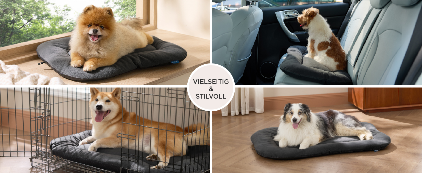 Кілимок для собак BEDSURE - м'який та зручний, 89x56 см, темно-сірий. Підходить для великих та середніх собак, з неслизькою основою.