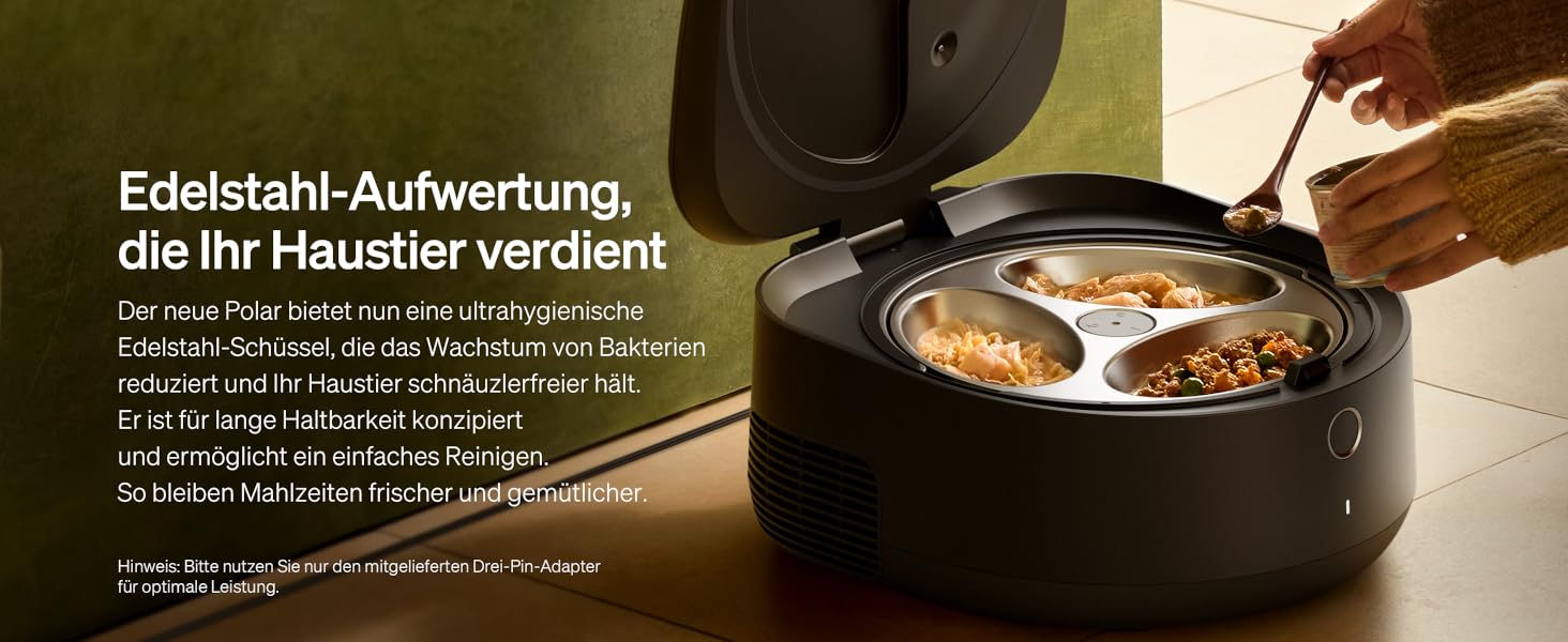 Автомат годування котів PETLIBRO для вологого корму з мискою з нержавіючої сталі, з напівпровідниковим охолодженням, Wi-Fi управління через додаток, 3 дні свіжості, чорний