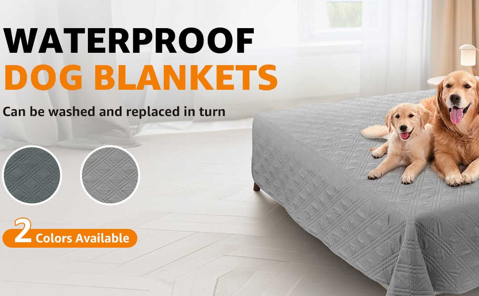 Водонепроникний килимок для собак Dokeno - двосторонній, м'який, для великих та маленьких собак/кішок, захист для дивану, ліжка та авто, придатний для прання (132 x 213 см)