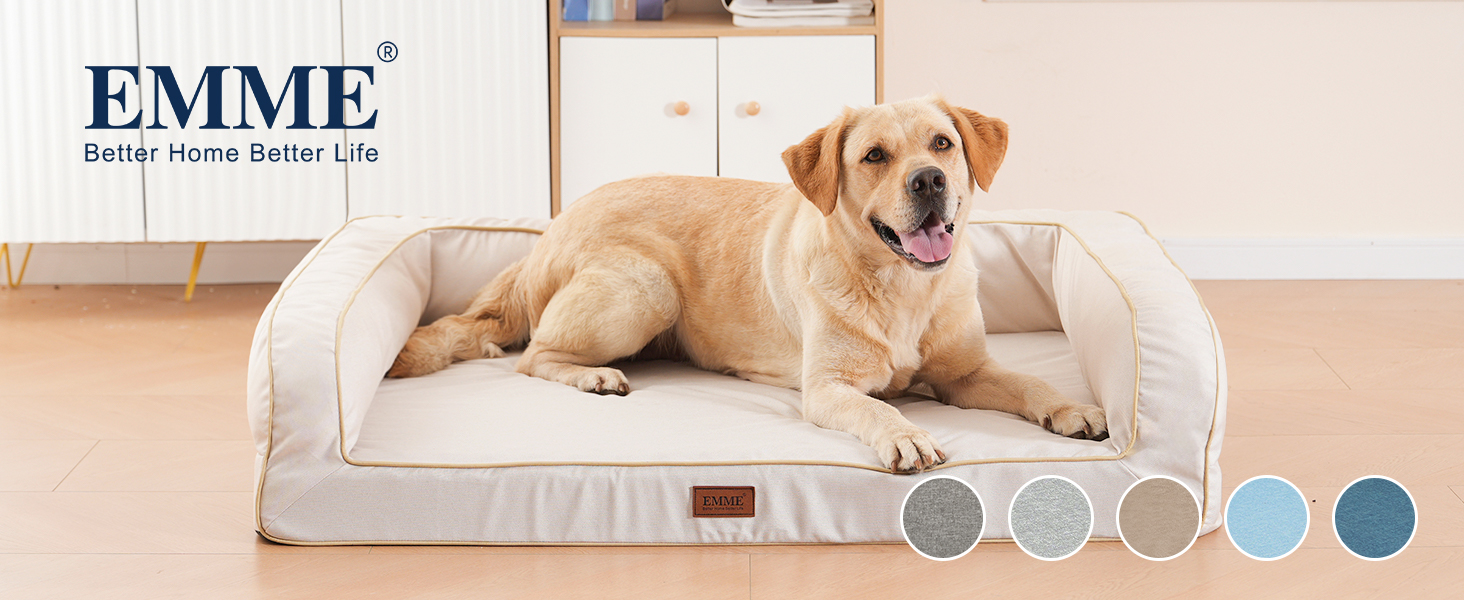 Ортопедичне ліжко для собак XL, 111x86x25 см, Memory Foam, водовідштовхувальне, сірого кольору