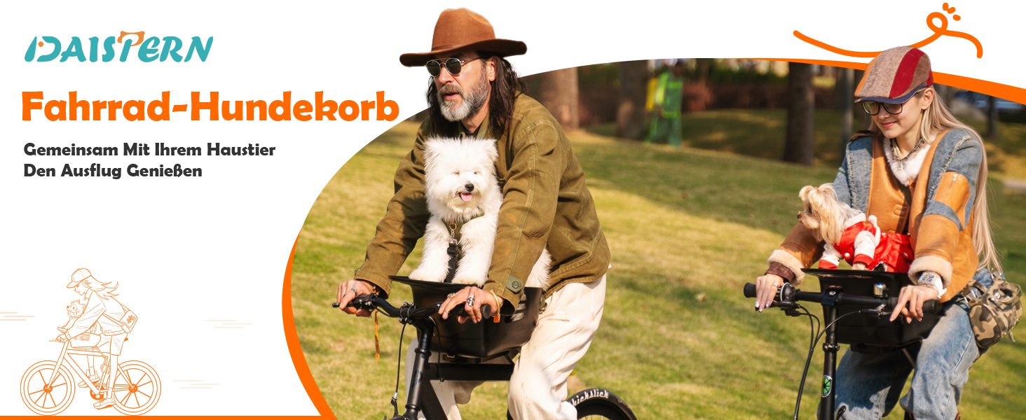 Корзина для собак на велосипед DAISTERN, до 12 кг, водонепроникна, міцна, для малих та середніх собак