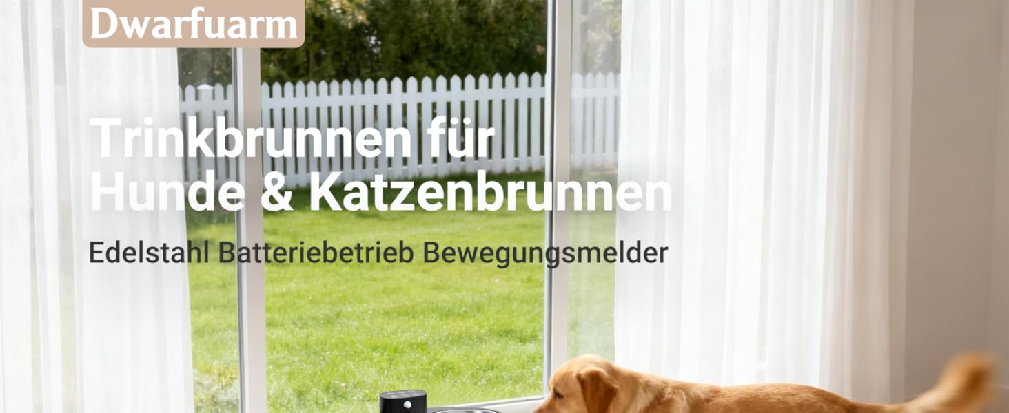 Фонтанчик для собак 5л з нержавіючої сталі з LED-сенсором та 4-шаровою фільтрацією, також підходить для котів. Бездротовий, 4000mAh