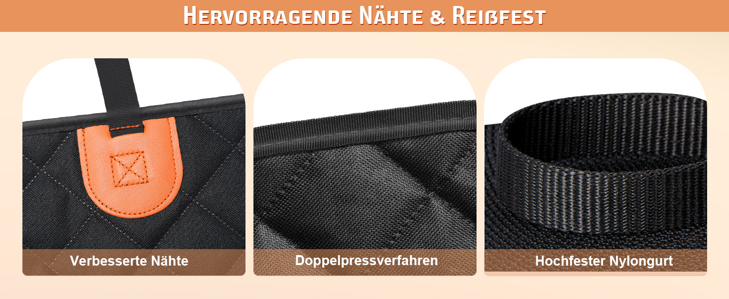 Накидка для собак у машину Gimars, 157x137 см, водовідштовхувальна, стійка до подряпин, універсальна, з передньою панеллю та оглядовим вікном, чорний & оранжевий, килимок у багажник