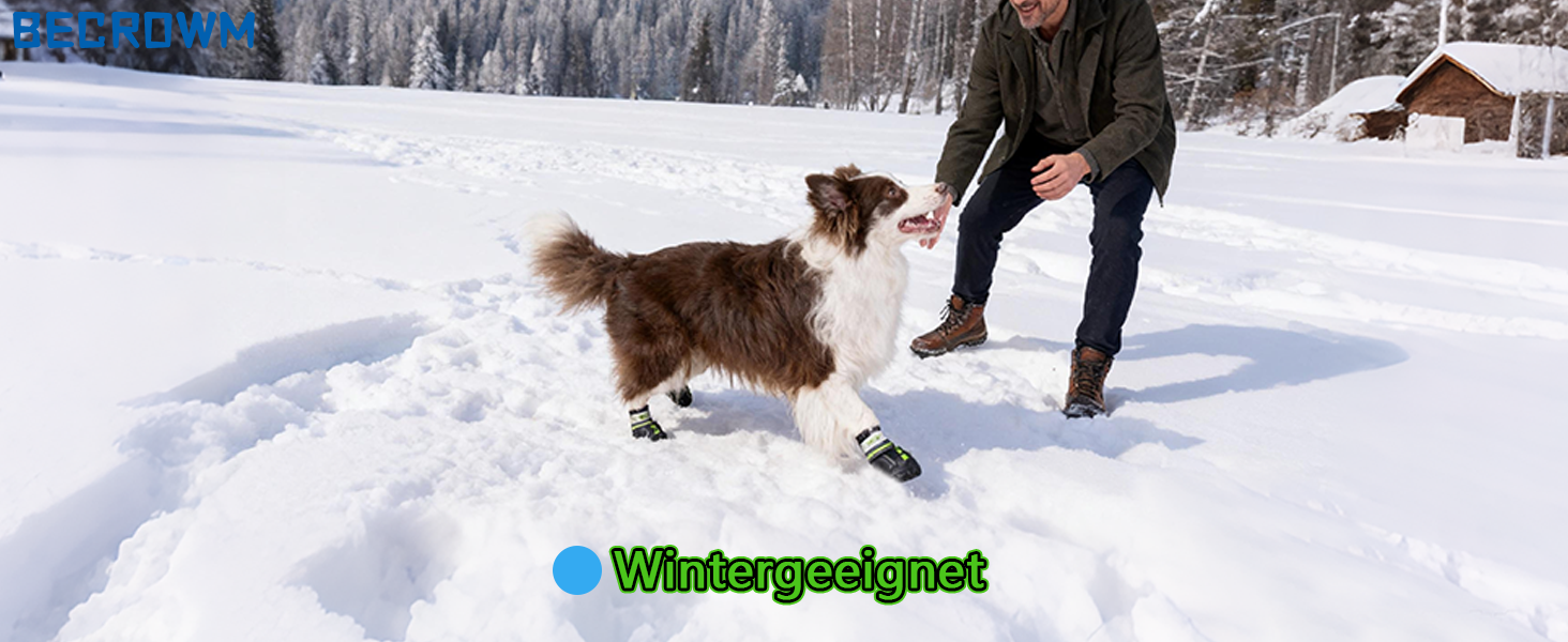 Водонепроникні антиковзні собачі чоботи з відбивачами, для дощу/снігу/бруду та прогулянок на природі, підходять для собак від маленьких до великих (Чорний, #1 (ширина 4,7 см) для 6,8–10 кг)