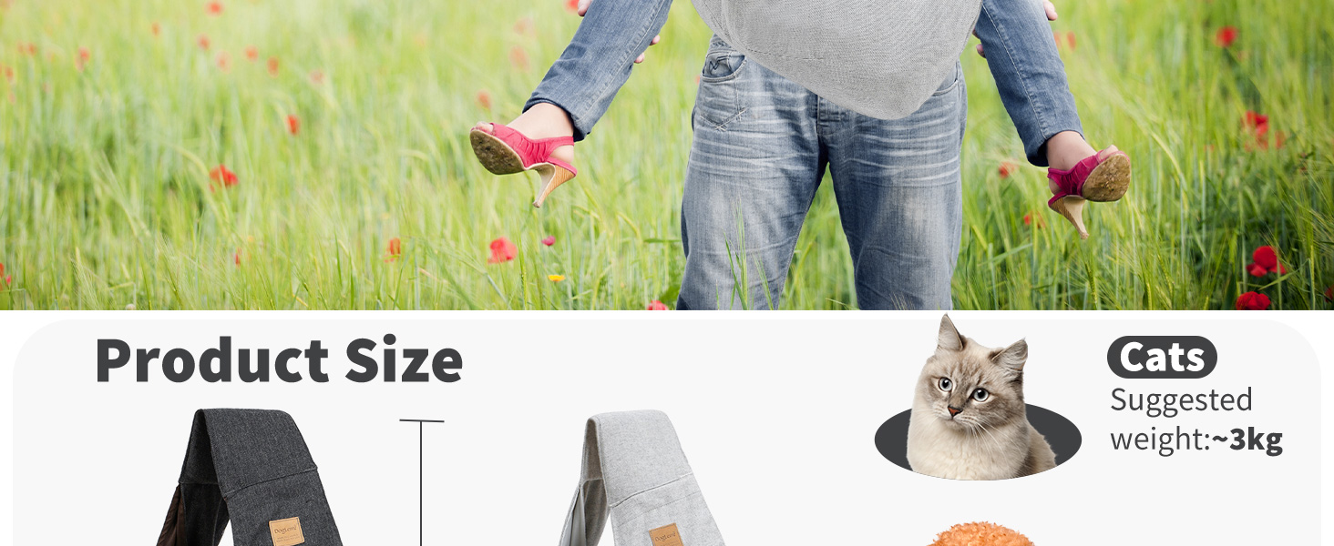 PETCUTE Сумка-переноска для собак до 6 кг, сіра, з кишенею та ременем безпеки