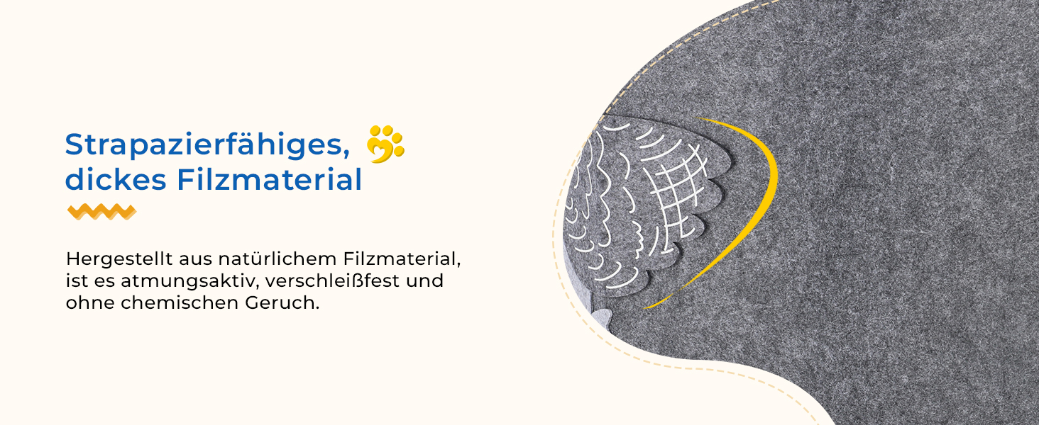 Кігтеточка-будиночок для котів Dripex з 2 поверхів, з фетру, з подушкою, 30 x 35 x 35 см (Сова)