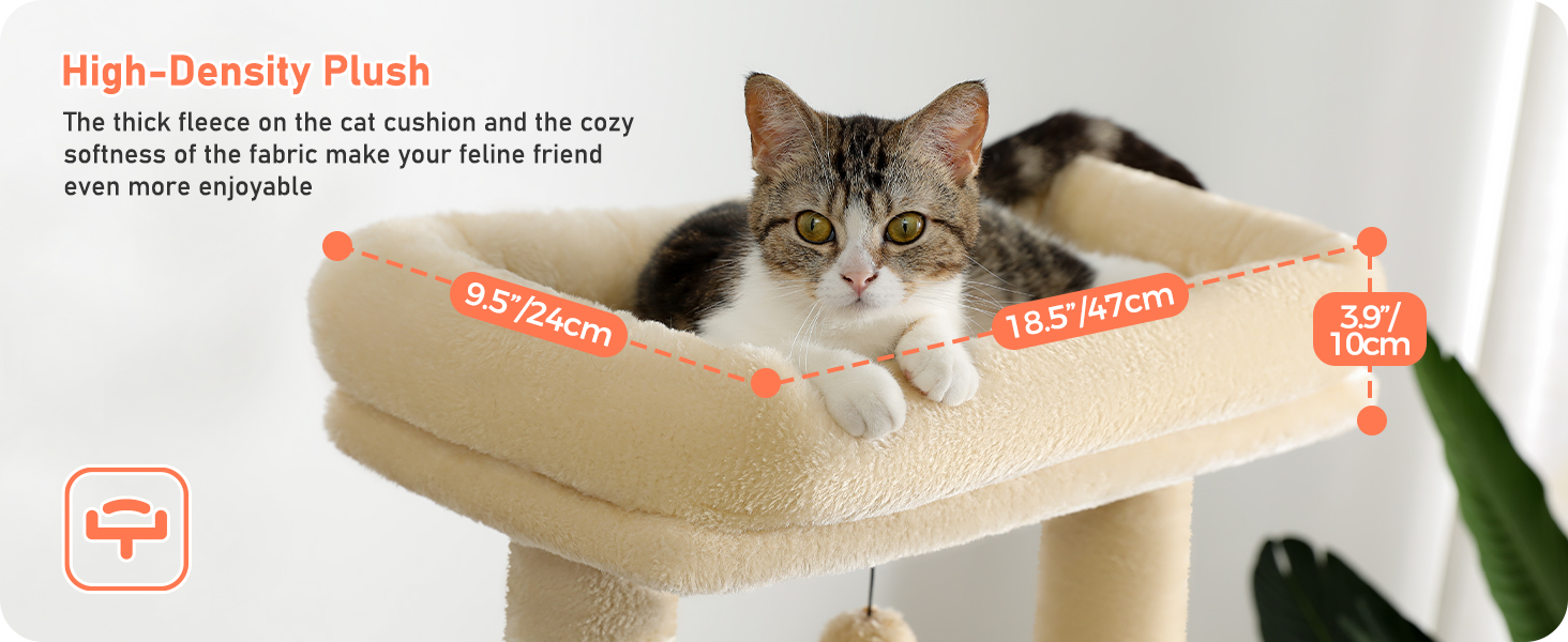 Кігтеточка PETEPELA 143 см з знімним подушкою, кігтеточними стовпчиками, двоповерховим будиночком для котів – велика, для великих котів, зелена (бежева)