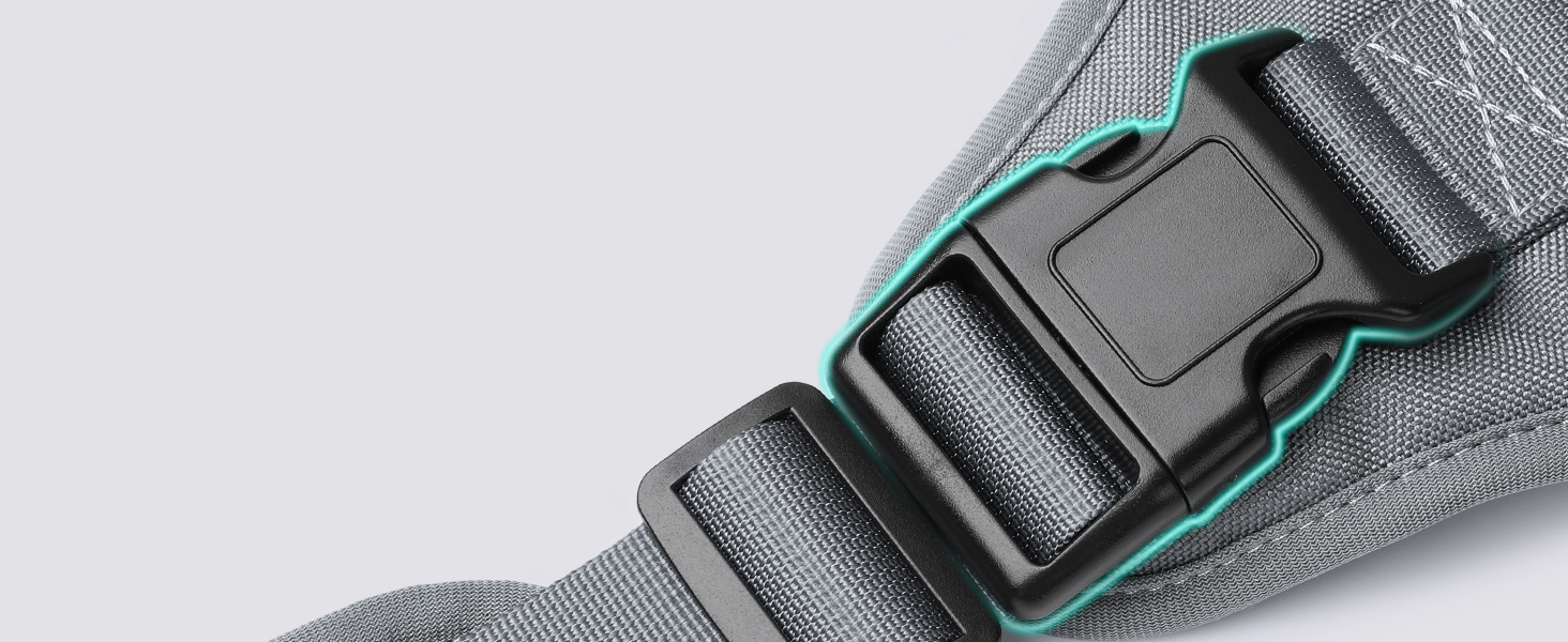 Шлейка для собак Rabbitgoo великих порід, без натягу, тактична з MOLLE, металеві пряжки, дихаюча, військова, регульована, з підкладкою, сіра, L (1 шт.)