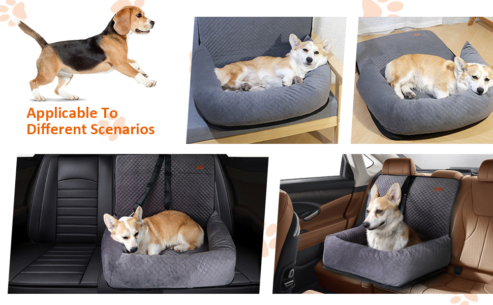 Автокрісло для собак JAOGAUS: безпечне та зручне автокрісло для середніх та великих собак, з безпечним ременем та легкою у догляді підкладкою