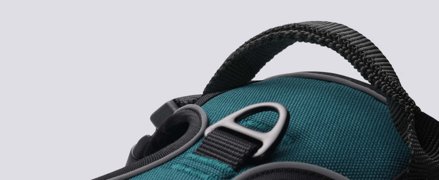 Нашийник для собак Rabbitgoo середнього розміру, анти-тяга, регульований, для великих собак, дихаючий, з світловідбиваючими смугами, безпечний, темно-зелений M (1 шт.)