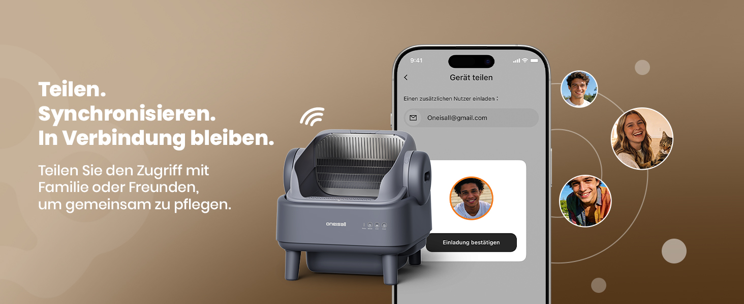 Автоматичний самоочисний лоток для котів oneisall з системою EaseClean™, відкритий дизайн, автоматичний та ручний режими, керування через App, з килимком та 40 пакетами