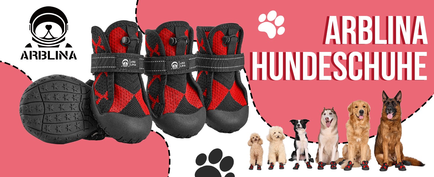 Взуття для собак Arblina Outdoor: водонепроникне, з регульованою застібкою, захист подушечок лап, для малих, середніх та великих собак