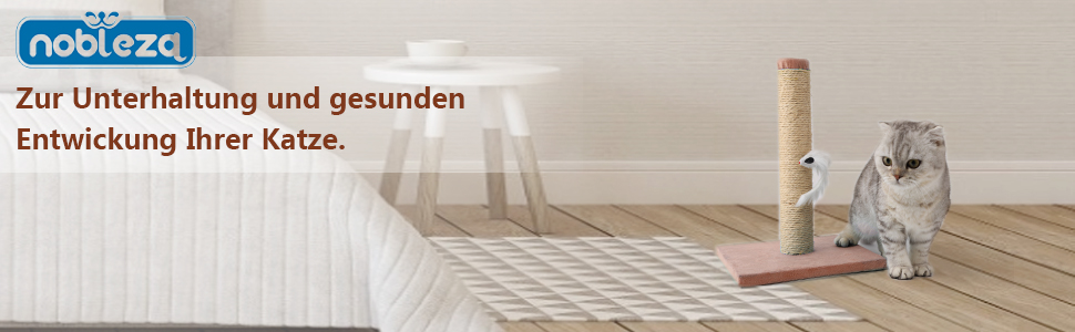 Комплекс для котів Nobleza з сизалевою стійкою, ігровий майданчик для кошенят, центр активності, коричневий, 25*25*35 см