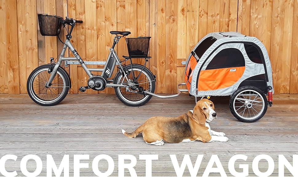 TrendPet Comfort Wagon M: Алюмінієвий причіп для собак з підвіскою, сірого кольору