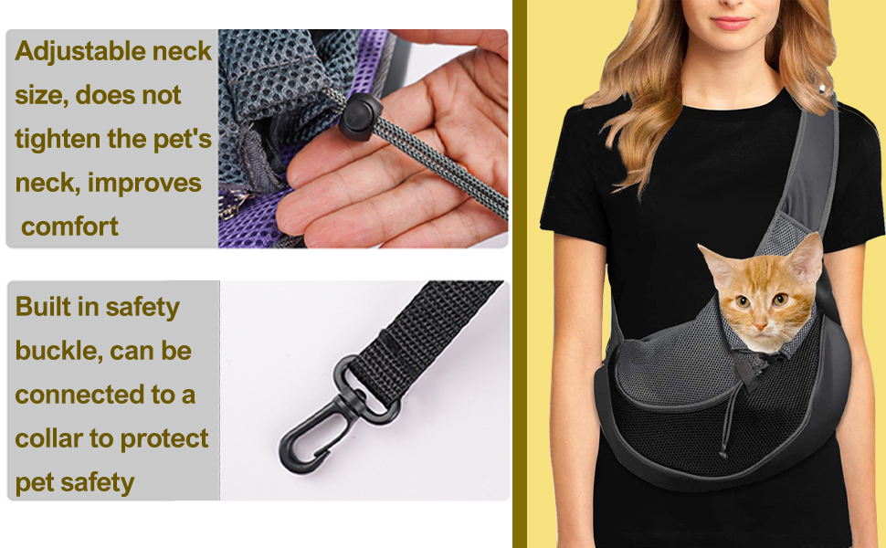 Сумка-переноска для собак та котів, сіра, з регульованим ремінцем