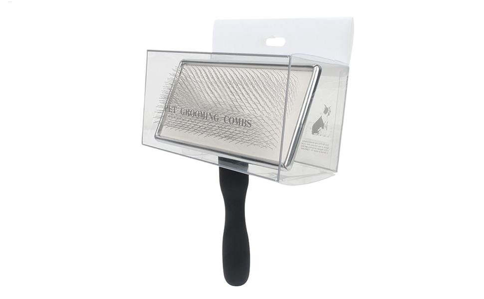 Преміум щітка для собак з довгою шерстю та котів | Самоочисна щітка для догляду за шерстю з надійними сталевими шпильками | Інструменти для чищення шерсті тварин, видалення ворсу