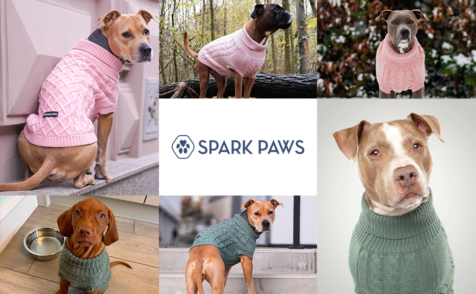 Теплий зимовий пуловер Spark Paws для собак – м'який, комфортний, підходить для французьких бульдогів, пітбулів, кобелів та сук (Pine Green, 2XL) – 16-25 кг