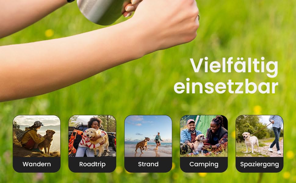 Водяна пляшка для собак Sogoro 700 мл - не протікає, з нержавіючої сталі - портативна, для всіх порід