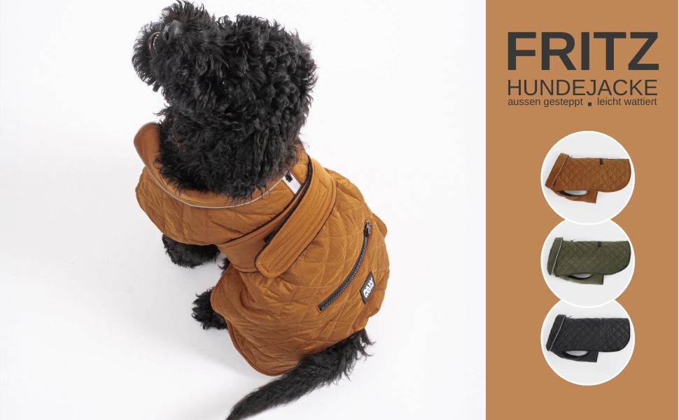 Теплий зимовий одяг для собак | Куртка для собак з захистом живота та застібкою-липучкою, розмір L, коричнева