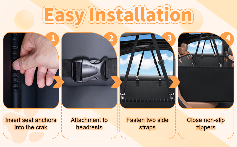 Захист для автосидіння собаки, чорний - CISSIYOG