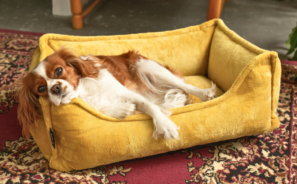 Ортопедичне ліжко для собак 4L Textil IRIS Premium-LINE, рожеве (80x60 см)