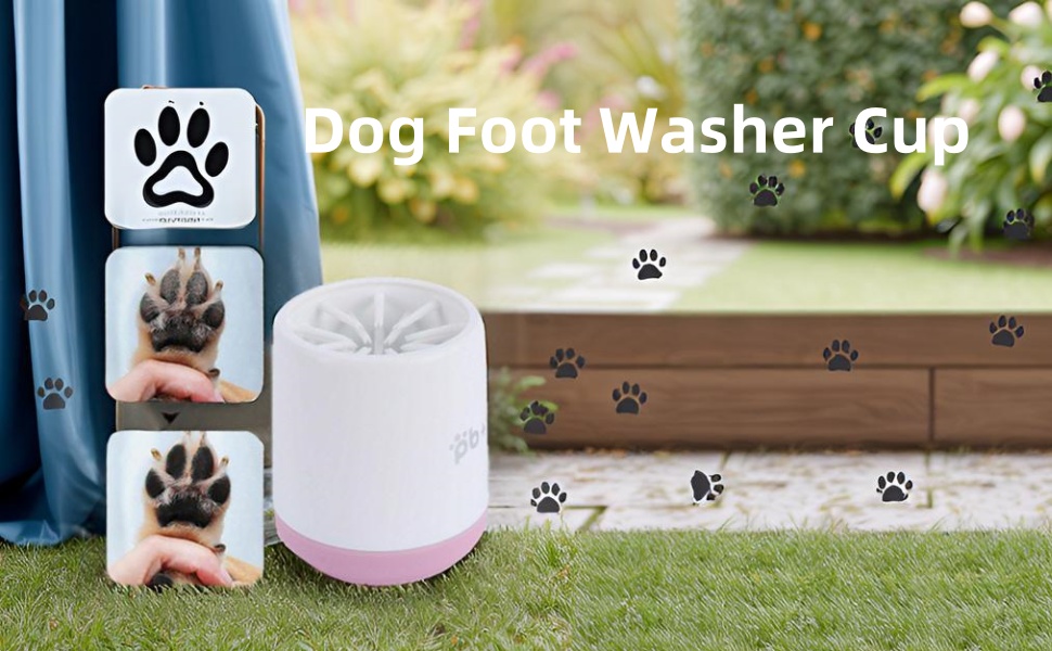 Автоматичний очищувач лап для собак та котів Qcwwy, рожевий