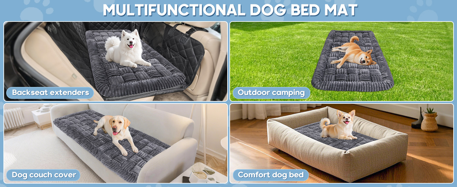 Килимок для собак у машину Loiion, захист заднього сидіння, великі породи, антиковзаюча, легко миється, зносостійкий, 127x62.5 см, темно-сірий