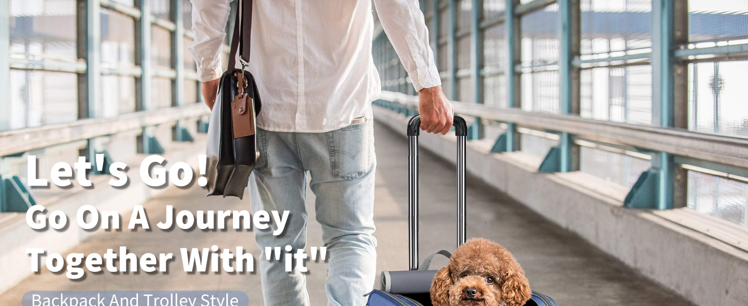 Рюкзак-переноска для кота та собаки PETCUTE з візком 2 в 1 до 11 кг, сірий. Знімний килимок, дихаюча переноска для подорожей з тваринами