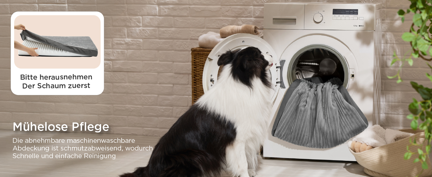 Крісло-лежанка для собак середніх порід BEDSURE - м'яке ліжко з антиковзною основою та знімним чохлом, сірого кольору, 89x56x7 см