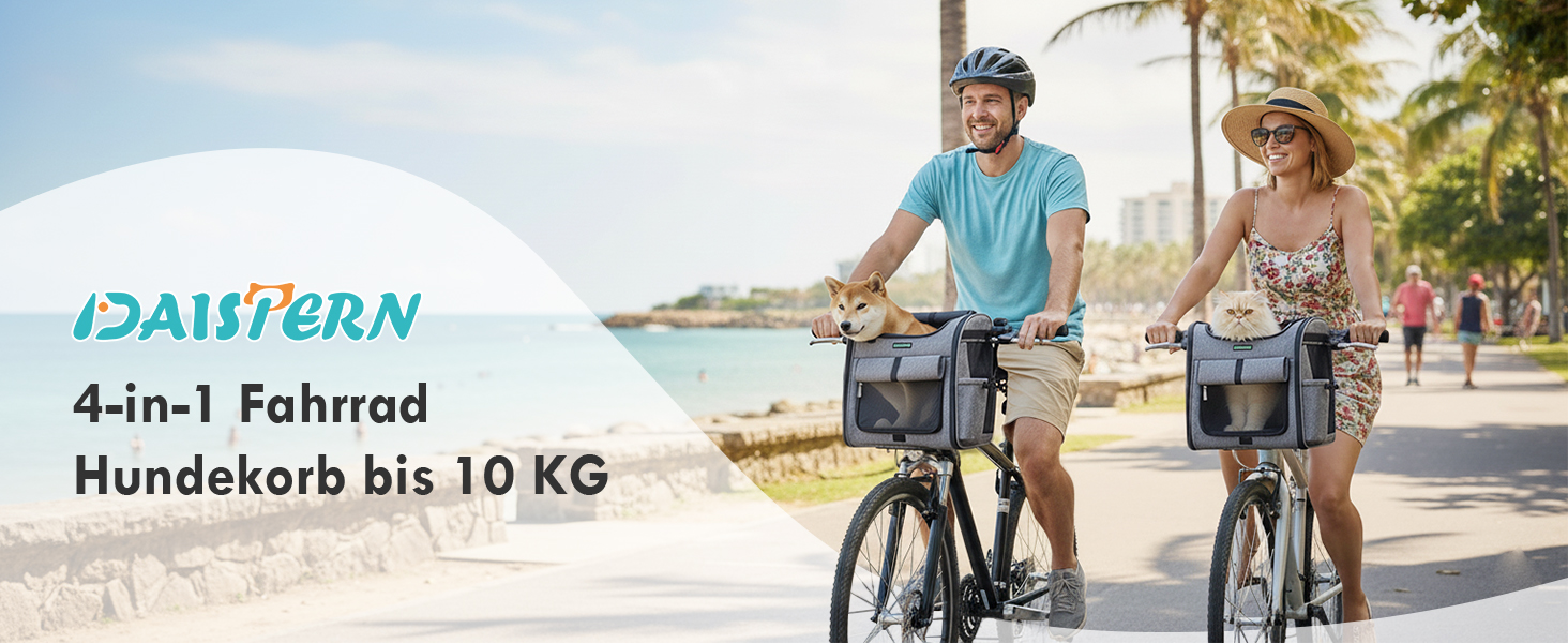Корзина для собак на велосипед до 10 кг з L-подібним кріпленням Φ8см, складана корзина для велосипеда 4 в 1: рюкзак, сумка через плече, автокрісло, з м'якою подушкою, сітчастими вікнами та світловідбиваючими смугами