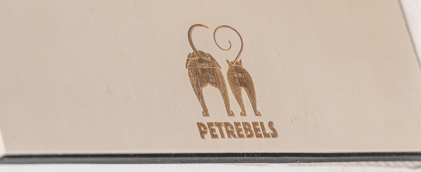 Котячий когтетоп Petrebels Design: дерев'яний когтетоп з сизалевим килимком, сірий, 38 x 23 x 23 см