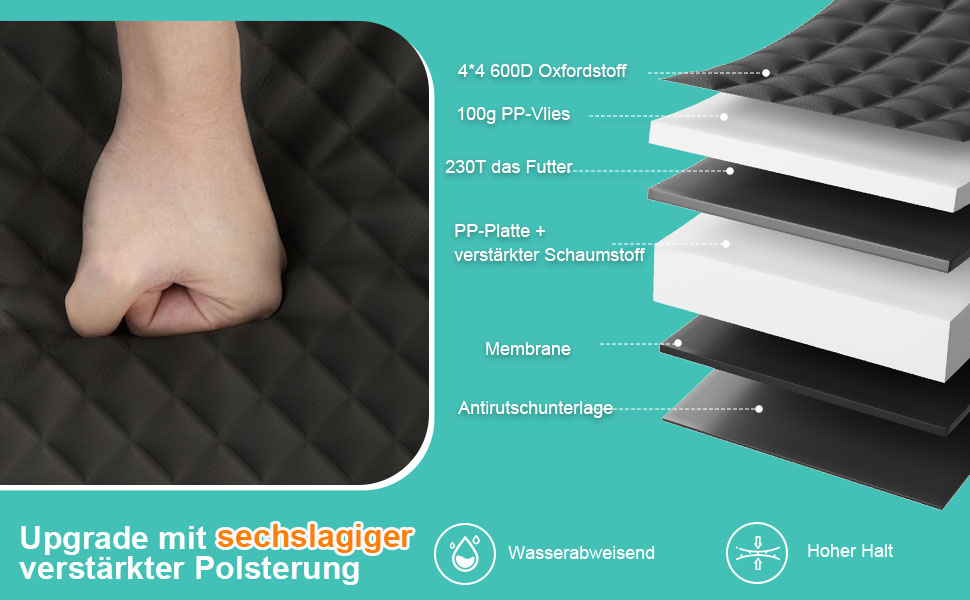 Килимок для собак у машину, заднє сидіння, 2025. Водонепроникний, антиковзкий, міцний, з жорсткою основою. Підходить для собак до 180 кг (400 фунтів). Оранжево-чорний, екстра товстий.