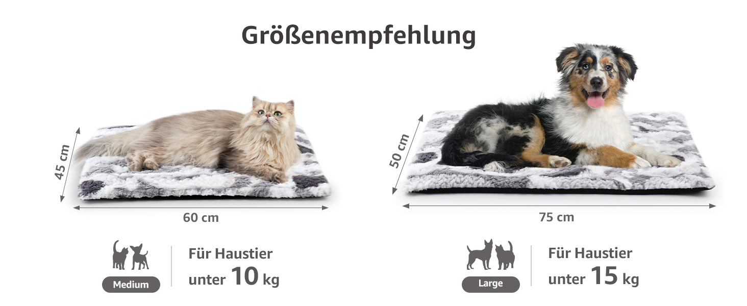 Тепла ковдра для котів та собак, самонагріваюча килимок-ковдра, 75x50 см, сірий