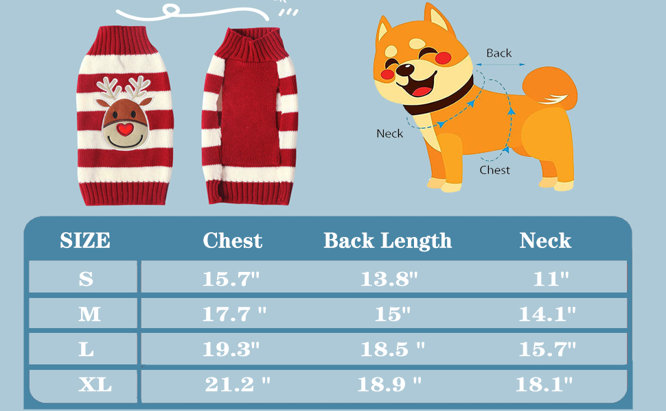 Пуловер для собак на Різдво: теплий в'язаний пуловер з візерунком оленя для собак та цуценят. Ідеальний костюм для святкування Різдва та подарунок для вашого улюбленця