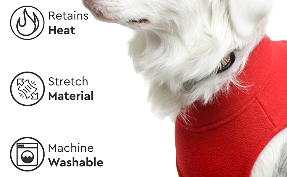 Тепла жилетка Gooby для собак, фліс, розмір 3XL, довжина 52 см
