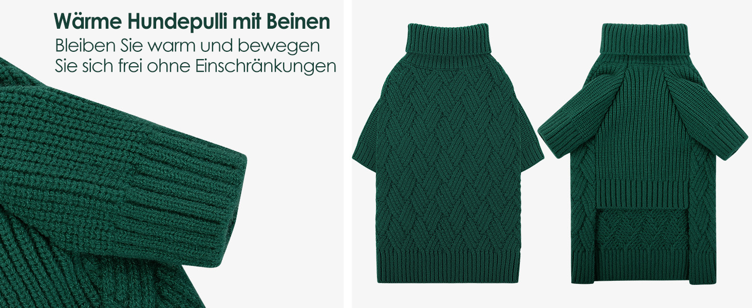 Теплий зимовий пуловер для собак AOFITEE, XS, червоний. Пуловер для котів та цуценят, зручний ролкраг.