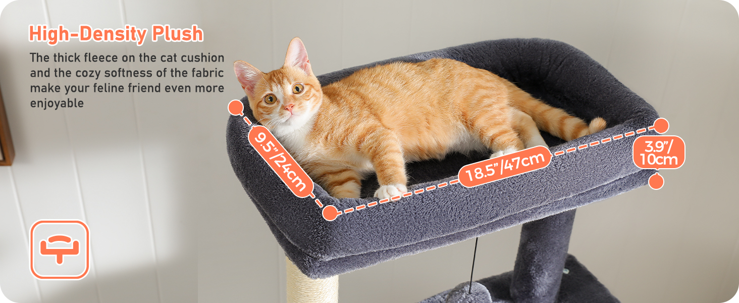 Кігтеточка PETEPELA 143 см з подушкою, кігтеточними стовпчиками, двоповерховим будиночком для котів – велика, зелена (темно-сіра)