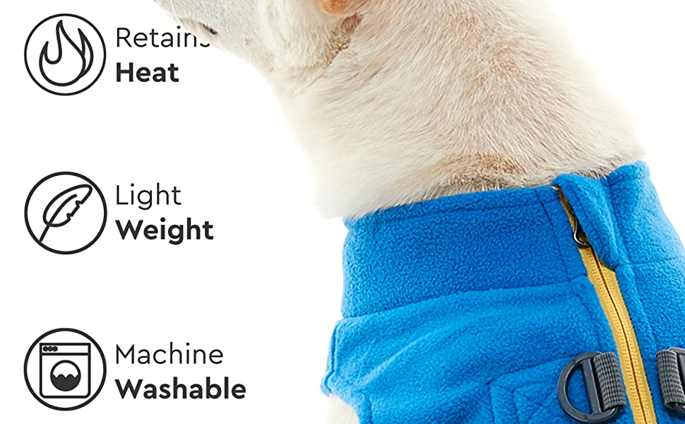 Тепла жилетка GOOBY для маленьких собак, червона, розмір L