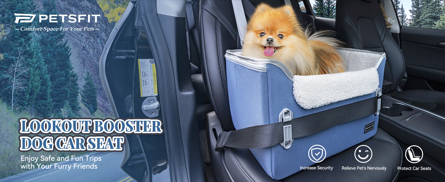 Клітка для собак Petfit у машину для маленьких собак, стабільна та безпечна, з кріпленням для ременя безпеки, корзина для собак, автоліжко знімні чохли (S, Шкіра-Чорний)