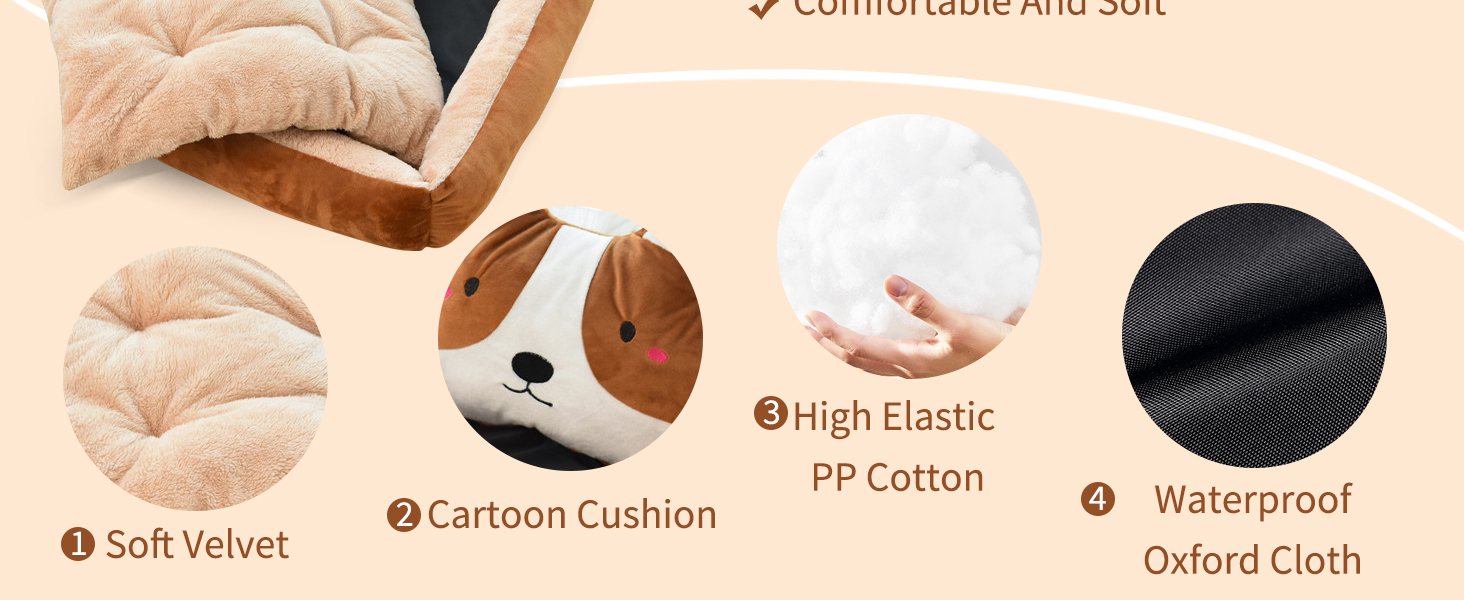 Килимок для собак Petcute: теплий, м'який, миючий, L (70 см), коричневий