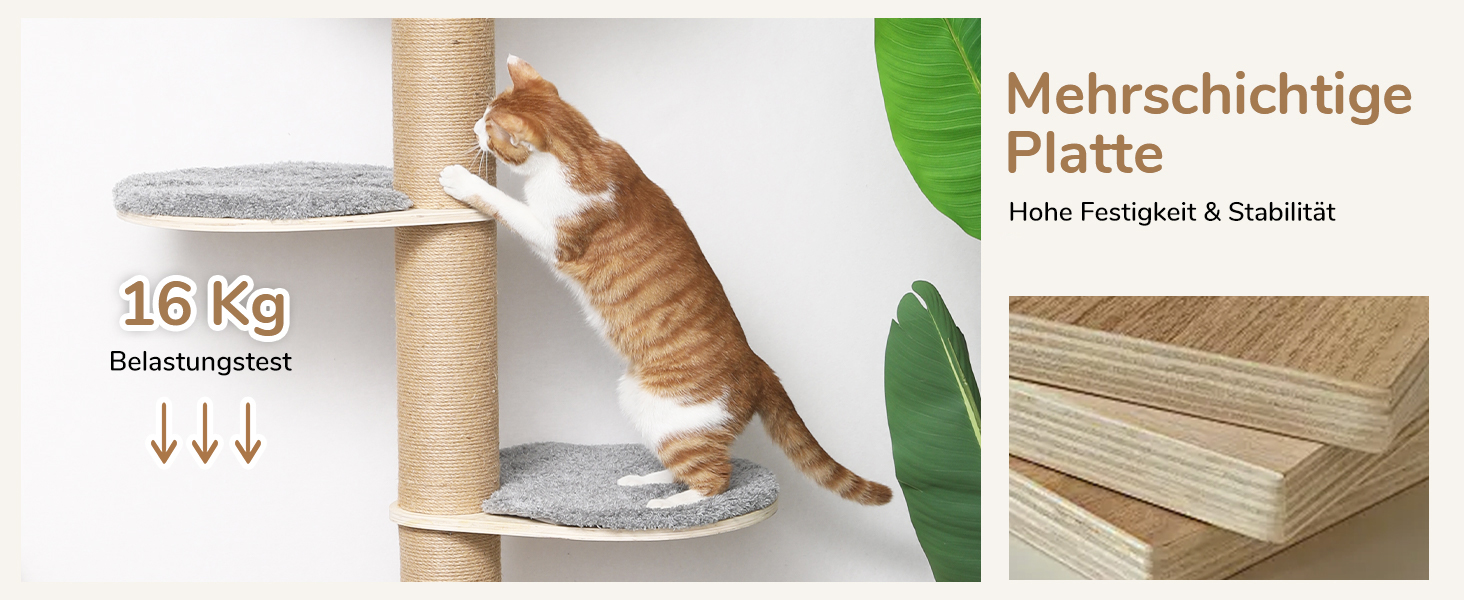 Дім-кіготник для котів FUKUMARU, 5 поверхів, з м'яким ліжком, сірий