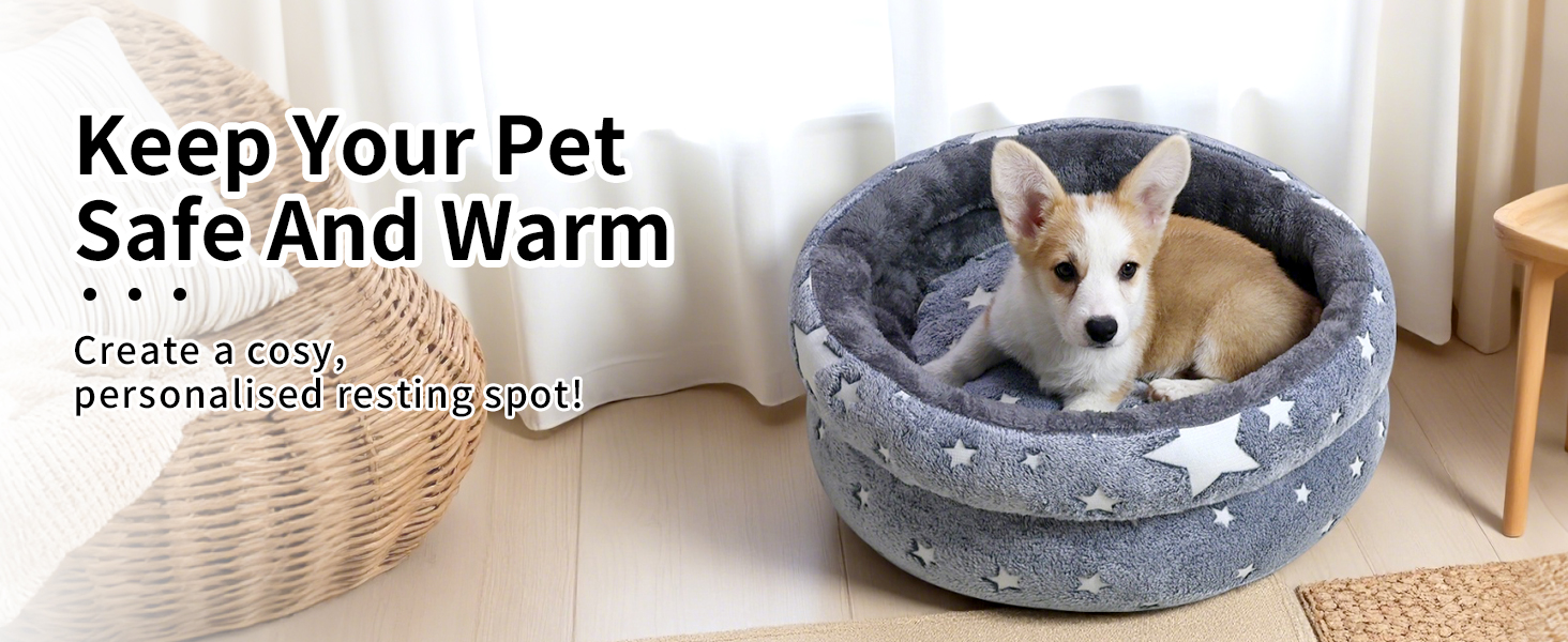 Кругле м'яке ліжко для котів та цуценят, 50 см. Зручне, миється, з штучного хутра. Підходить для квартирних котів та собак.