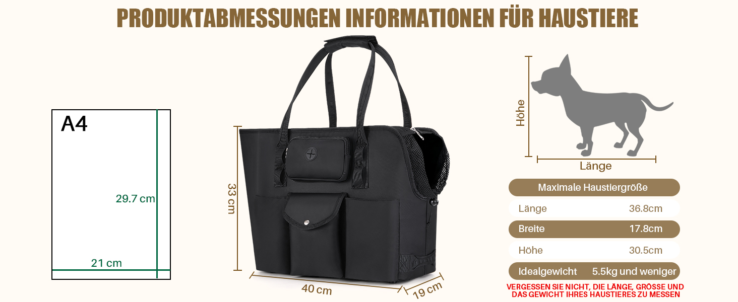 Сумка-переноска для собак SlowTon - для маленьких собак та кошенят до 5.5 кг, чорна, з сумкою та безпечною лінією